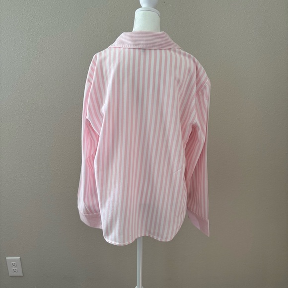 Victoria Secret  HERITAGE COTTON LONG PAJAMA TOP Size L - Picture 5 of 8